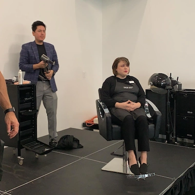 Blow out training at our Academy Salon