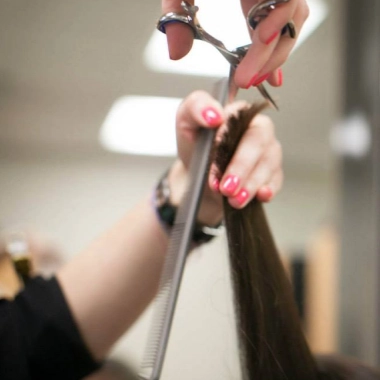 Haircut training at our Academy Salon